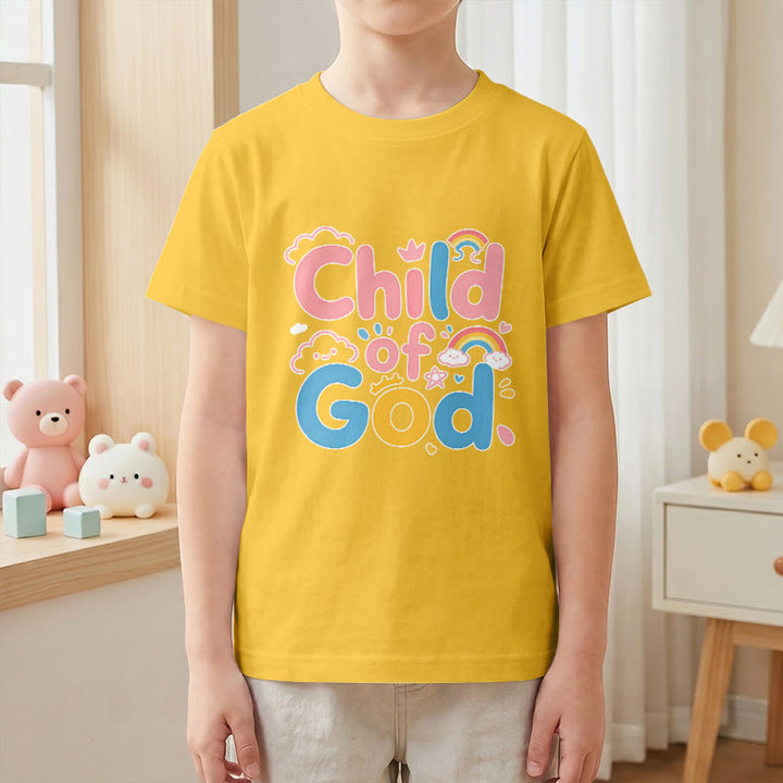 Christianartworkshop T-shirt enfant « Enfant de Dieu inspirant » avec accent arc-en-ciel - image 28