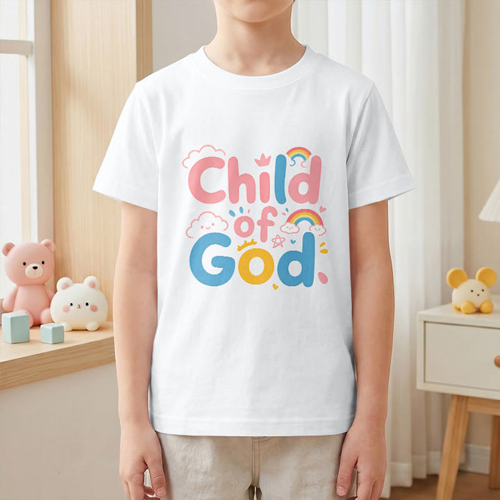 Christianartworkshop T-shirt enfant « Enfant de Dieu inspirant » avec accent arc-en-ciel - image 16