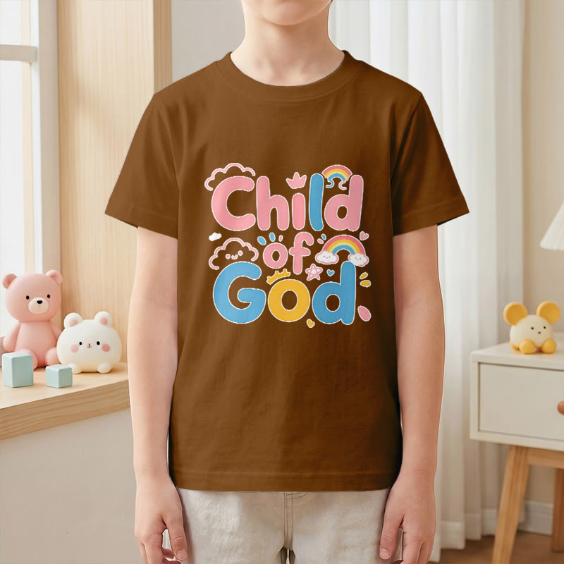 Christianartworkshop T-shirt enfant « Enfant de Dieu inspirant » avec accent arc-en-ciel - image 19