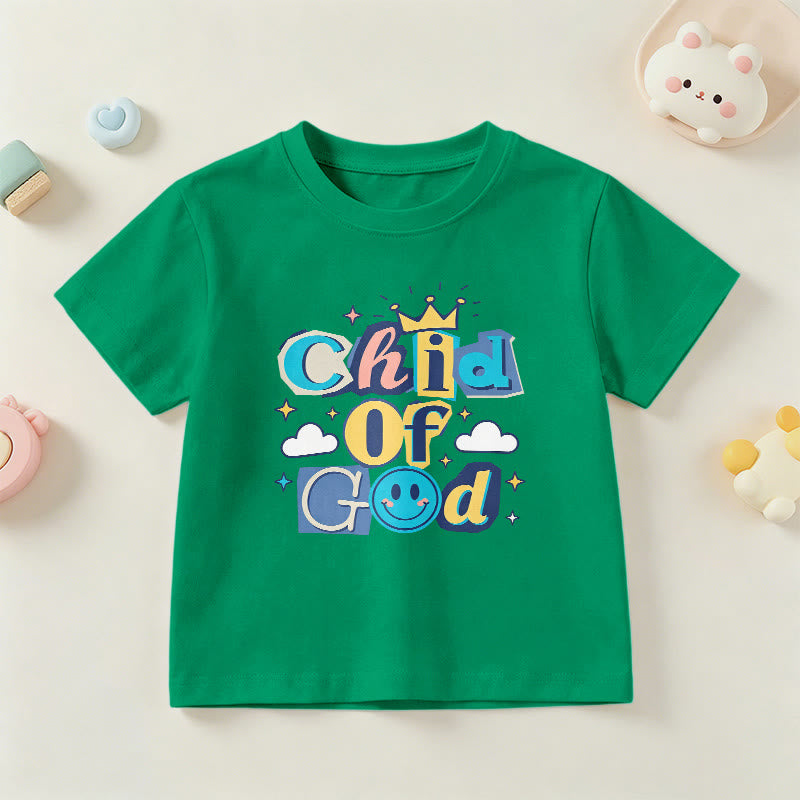 Christianartworkshop T-shirt enfant « Enfant de Dieu » avec couronne fantaisiste et étoile - Vert - US/UK/AU 14, EU170 - image 15