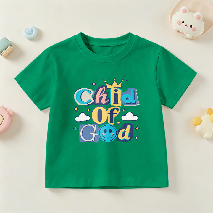 Christianartworkshop T-shirt enfant « Enfant de Dieu » avec couronne fantaisiste et étoile - Vert - US/UK/AU 14, EU170 - image 15