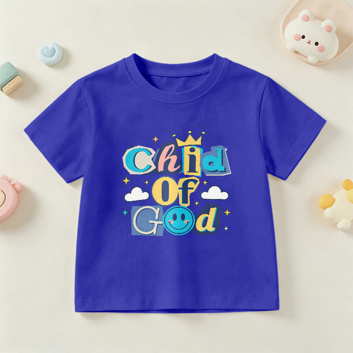 Christianartworkshop T-shirt enfant « Enfant de Dieu » avec couronne fantaisiste et étoile - Bleu - US/UK/AU 14, EU170 - image 3