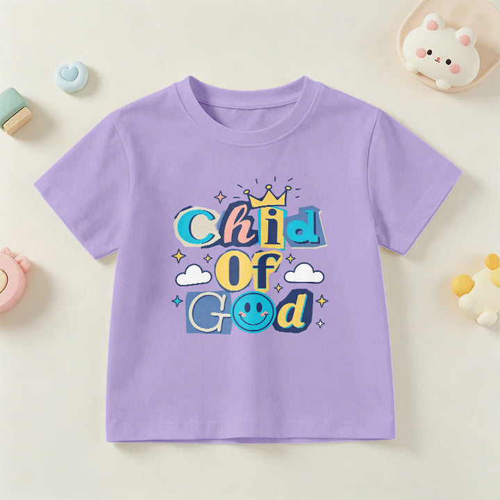 Christianartworkshop T-shirt enfant « Enfant de Dieu » avec couronne fantaisiste et étoile - Violet - US/UK/AU 14, EU170 - image 6