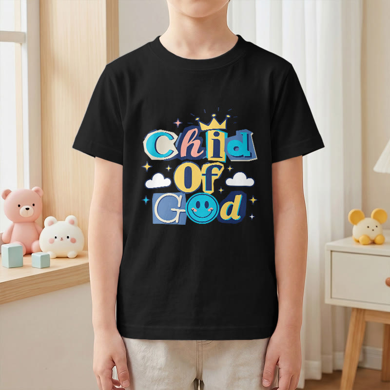 Christianartworkshop T-shirt enfant « Enfant de Dieu » avec couronne fantaisiste et étoile - image 25