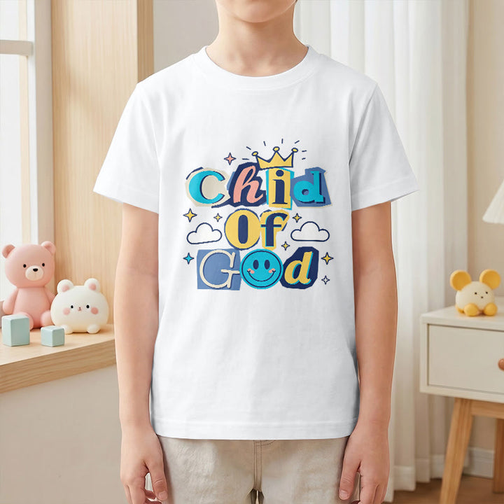 Christianartworkshop T-shirt enfant « Enfant de Dieu » avec couronne fantaisiste et étoile - image 19
