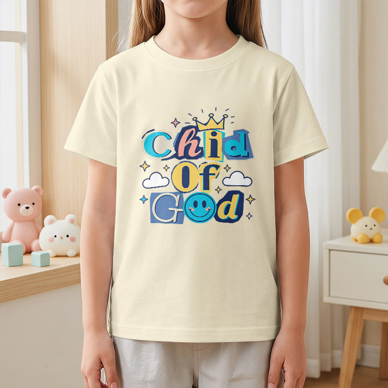 Christianartworkshop T-shirt enfant « Enfant de Dieu » avec couronne fantaisiste et étoile - image 2