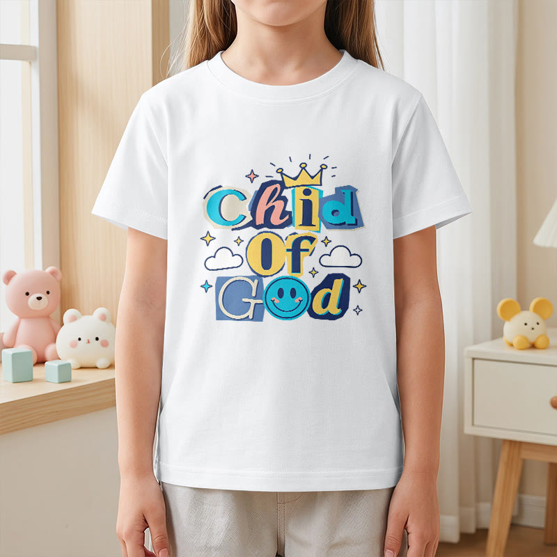 Christianartworkshop T-shirt enfant « Enfant de Dieu » avec couronne fantaisiste et étoile - image 20