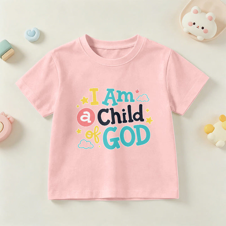 Christianartworkshop T-shirt enfant « Je suis un enfant de Dieu » avec un nuage et une étoile fantaisistes et dévotionnels - Rose - US/UK/AU 14, EU170 - image 9