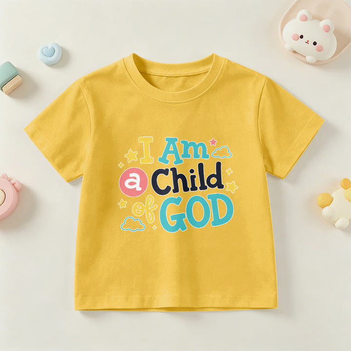 Christianartworkshop T-shirt enfant « Je suis un enfant de Dieu » avec un nuage et une étoile fantaisistes et dévotionnels - Jaune - US/UK/AU 14, EU170 - image 27