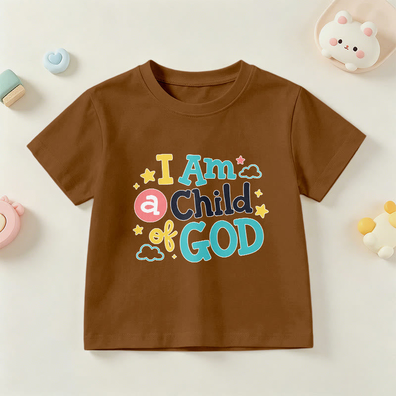 Christianartworkshop T-shirt enfant « Je suis un enfant de Dieu » avec un nuage et une étoile fantaisistes et dévotionnels - Brun - US/UK/AU 14, EU170 - image 18