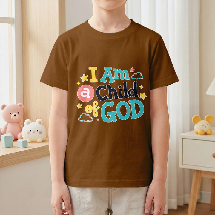 Christianartworkshop T-shirt enfant « Je suis un enfant de Dieu » avec un nuage et une étoile fantaisistes et dévotionnels - image 19