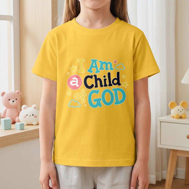 Christianartworkshop T-shirt enfant « Je suis un enfant de Dieu » avec un nuage et une étoile fantaisistes et dévotionnels - image 29