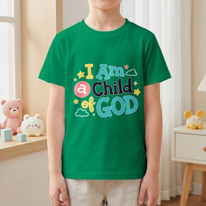 Christianartworkshop T-shirt enfant « Je suis un enfant de Dieu » avec un nuage et une étoile fantaisistes et dévotionnels - image 13