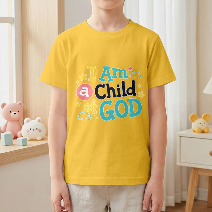 Christianartworkshop T-shirt enfant « Je suis un enfant de Dieu » avec un nuage et une étoile fantaisistes et dévotionnels - image 28
