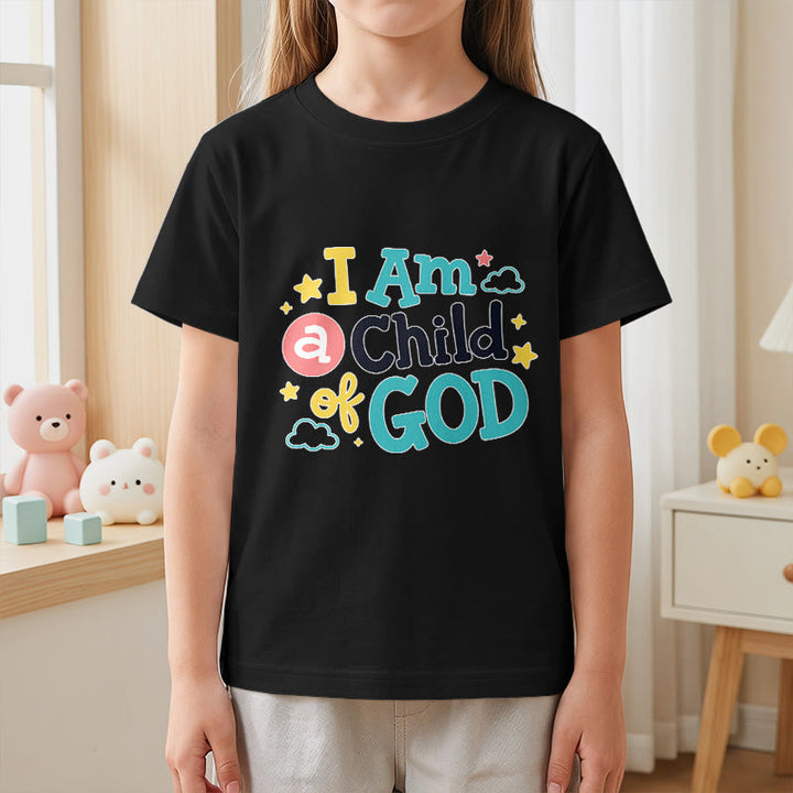 Christianartworkshop T-shirt enfant « Je suis un enfant de Dieu » avec un nuage et une étoile fantaisistes et dévotionnels - image 26