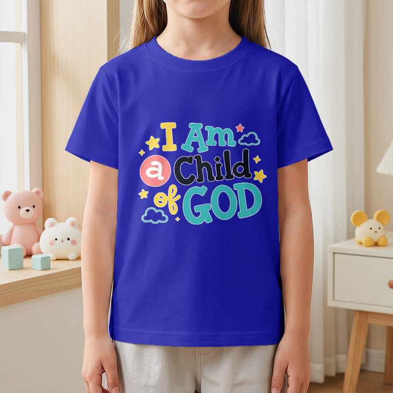 Christianartworkshop T-shirt enfant « Je suis un enfant de Dieu » avec un nuage et une étoile fantaisistes et dévotionnels - image 5