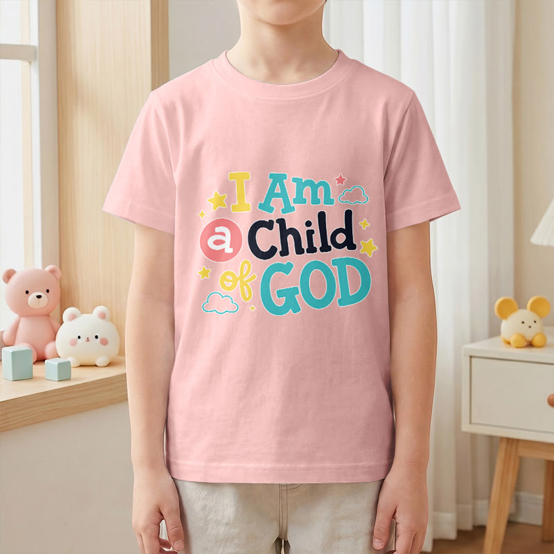 Christianartworkshop T-shirt enfant « Je suis un enfant de Dieu » avec un nuage et une étoile fantaisistes et dévotionnels - image 10