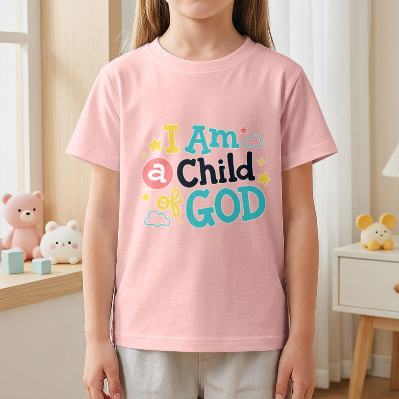 Christianartworkshop T-shirt enfant « Je suis un enfant de Dieu » avec un nuage et une étoile fantaisistes et dévotionnels - image 11