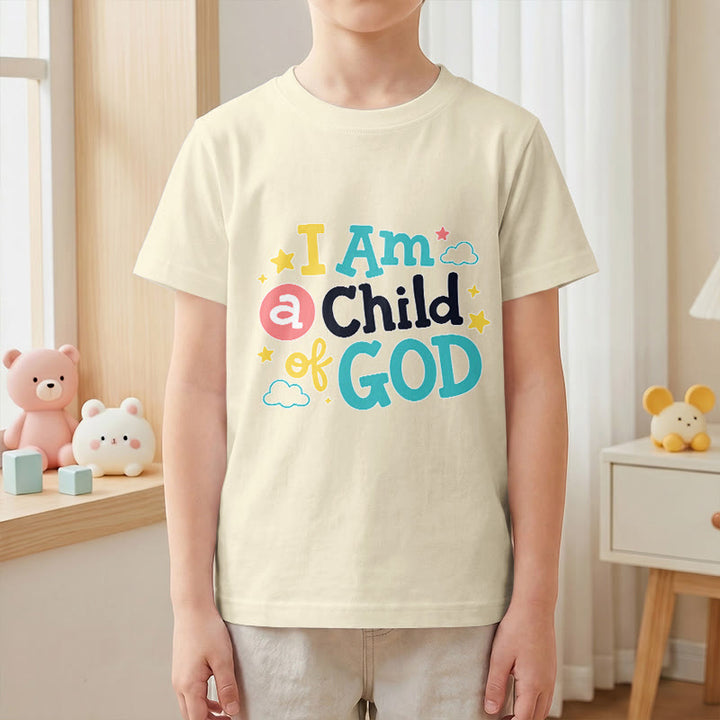 Christianartworkshop T-shirt enfant « Je suis un enfant de Dieu » avec un nuage et une étoile fantaisistes et dévotionnels - image 22