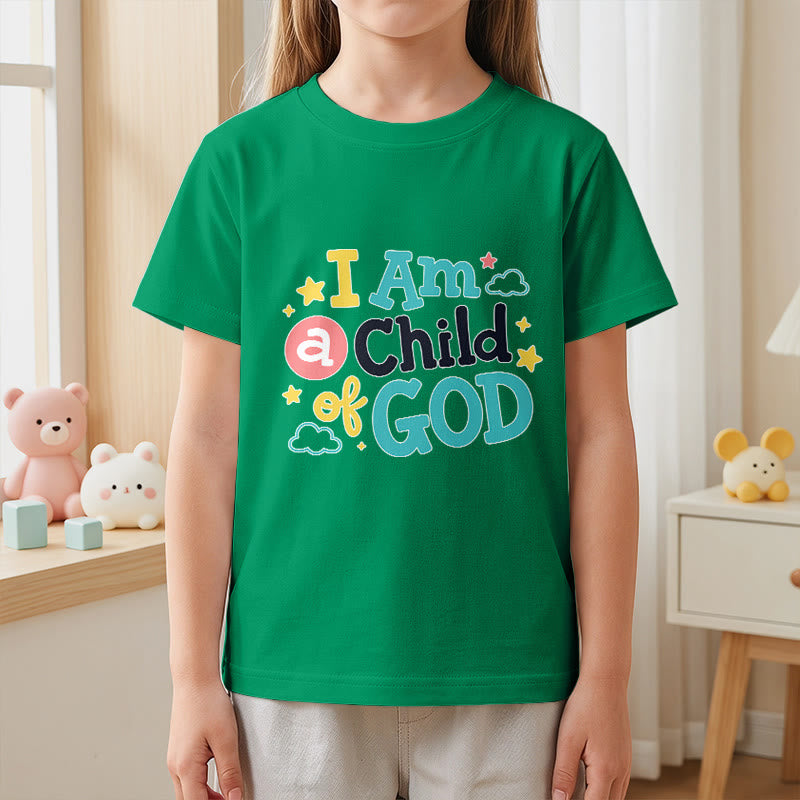 Christianartworkshop T-shirt enfant « Je suis un enfant de Dieu » avec un nuage et une étoile fantaisistes et dévotionnels - image 14