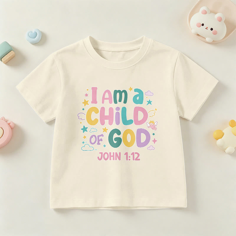 Christianartworkshop T-shirt enfant « Je suis enfant de Dieu » avec un ange et une étoile décoratifs (Jean 1:12) - Beige - US/UK/AU 14, EU170 - image 24
