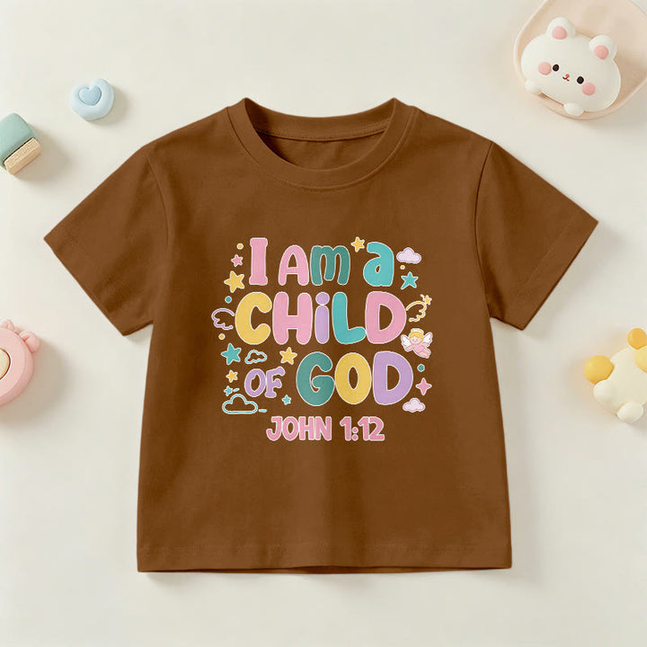 Christianartworkshop T-shirt enfant « Je suis enfant de Dieu » avec un ange et une étoile décoratifs (Jean 1:12) - Brun - US/UK/AU 14, EU170 - image 21