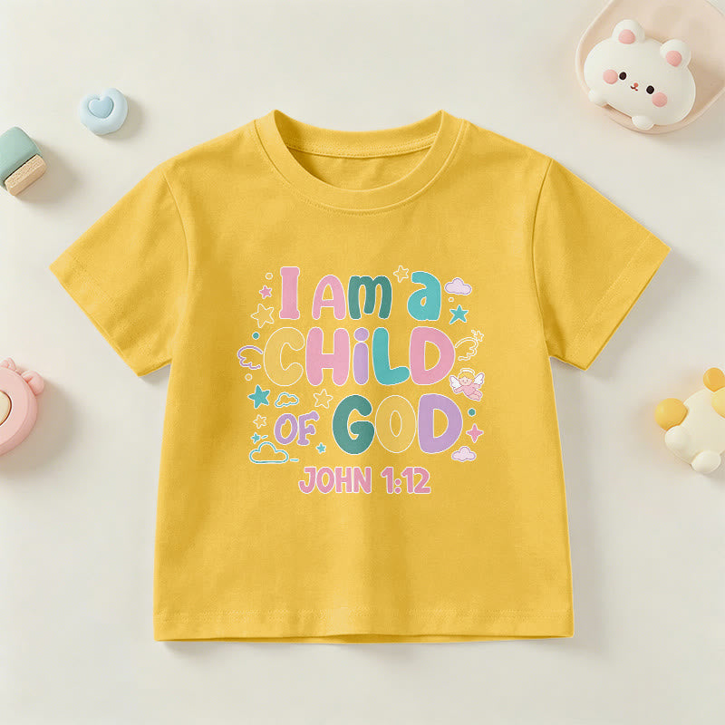 Christianartworkshop T-shirt enfant « Je suis enfant de Dieu » avec un ange et une étoile décoratifs (Jean 1:12) - Jaune - US/UK/AU 14, EU170 - image 27