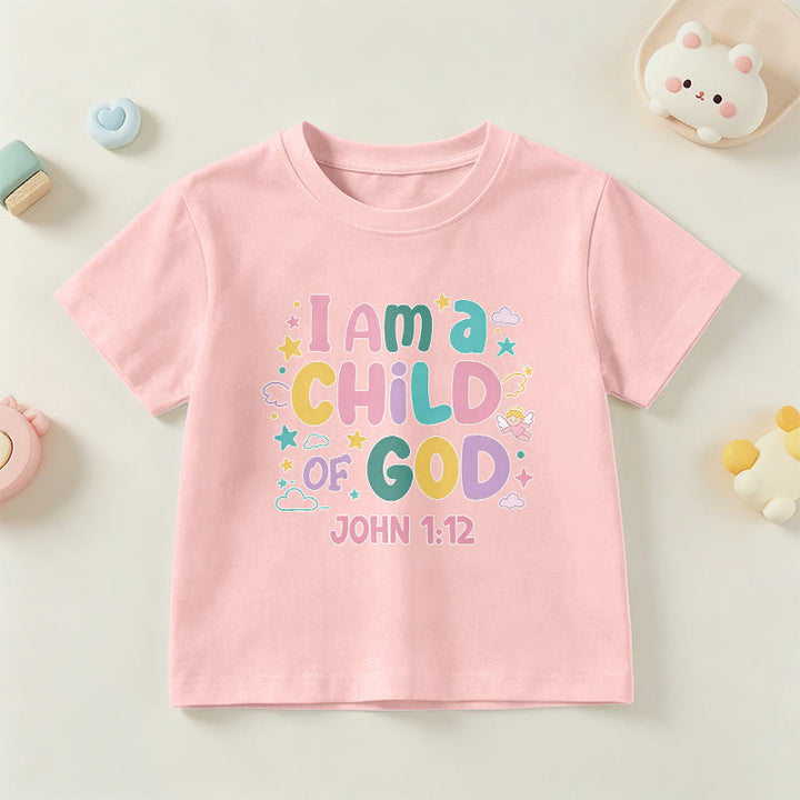 Christianartworkshop T-shirt enfant « Je suis enfant de Dieu » avec un ange et une étoile décoratifs (Jean 1:12) - Rose - US/UK/AU 14, EU170 - image 12