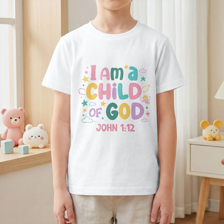 Christianartworkshop T-shirt enfant « Je suis enfant de Dieu » avec un ange et une étoile décoratifs (Jean 1:12) - image 19