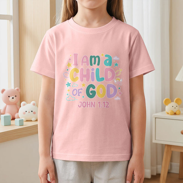 Christianartworkshop T-shirt enfant « Je suis enfant de Dieu » avec un ange et une étoile décoratifs (Jean 1:12) - image 14
