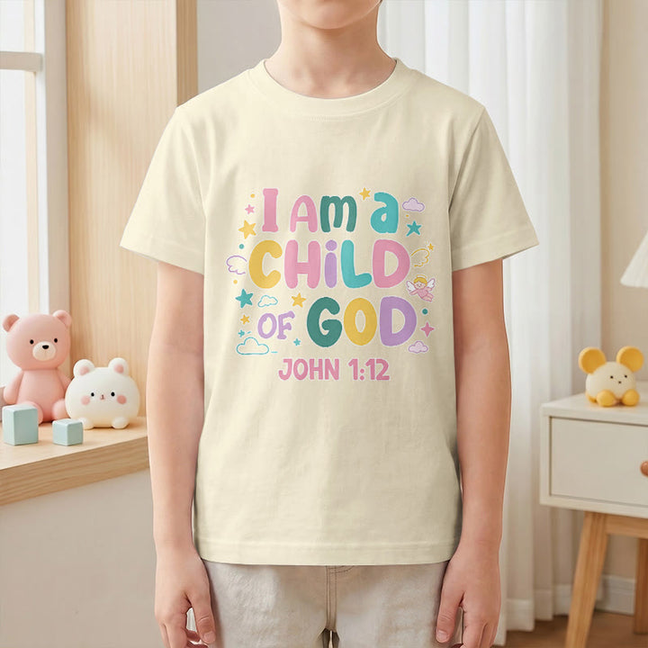 Christianartworkshop T-shirt enfant « Je suis enfant de Dieu » avec un ange et une étoile décoratifs (Jean 1:12) - image 25