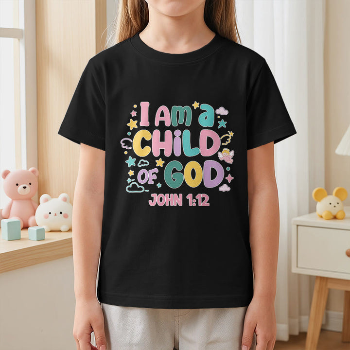 Christianartworkshop T-shirt enfant « Je suis enfant de Dieu » avec un ange et une étoile décoratifs (Jean 1:12) - image 2