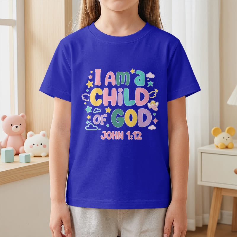 Christianartworkshop T-shirt enfant « Je suis enfant de Dieu » avec un ange et une étoile décoratifs (Jean 1:12) - image 5