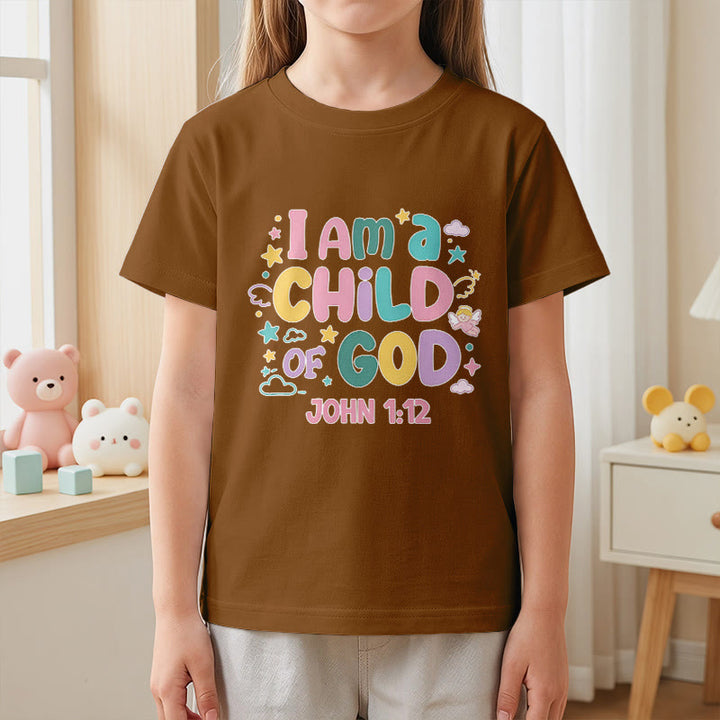 Christianartworkshop T-shirt enfant « Je suis enfant de Dieu » avec un ange et une étoile décoratifs (Jean 1:12) - image 23