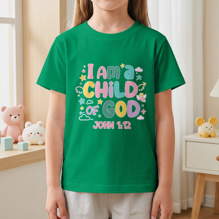 Christianartworkshop T-shirt enfant « Je suis enfant de Dieu » avec un ange et une étoile décoratifs (Jean 1:12) - image 17