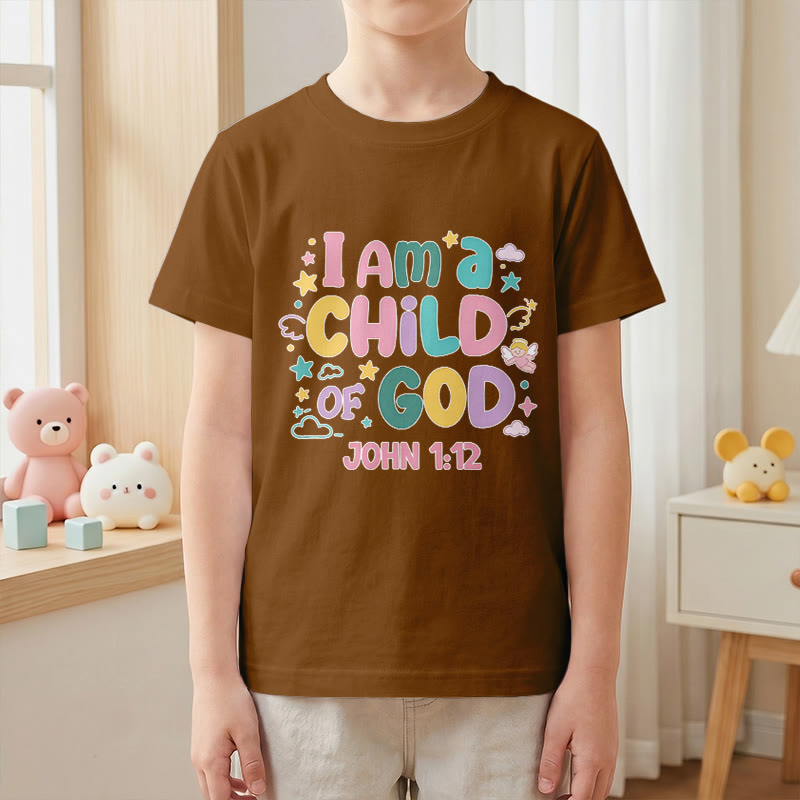 Christianartworkshop T-shirt enfant « Je suis enfant de Dieu » avec un ange et une étoile décoratifs (Jean 1:12) - image 22