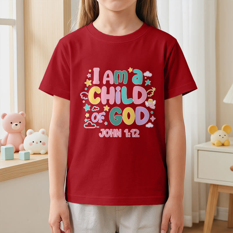 Christianartworkshop T-shirt enfant « Je suis enfant de Dieu » avec un ange et une étoile décoratifs (Jean 1:12) - image 11