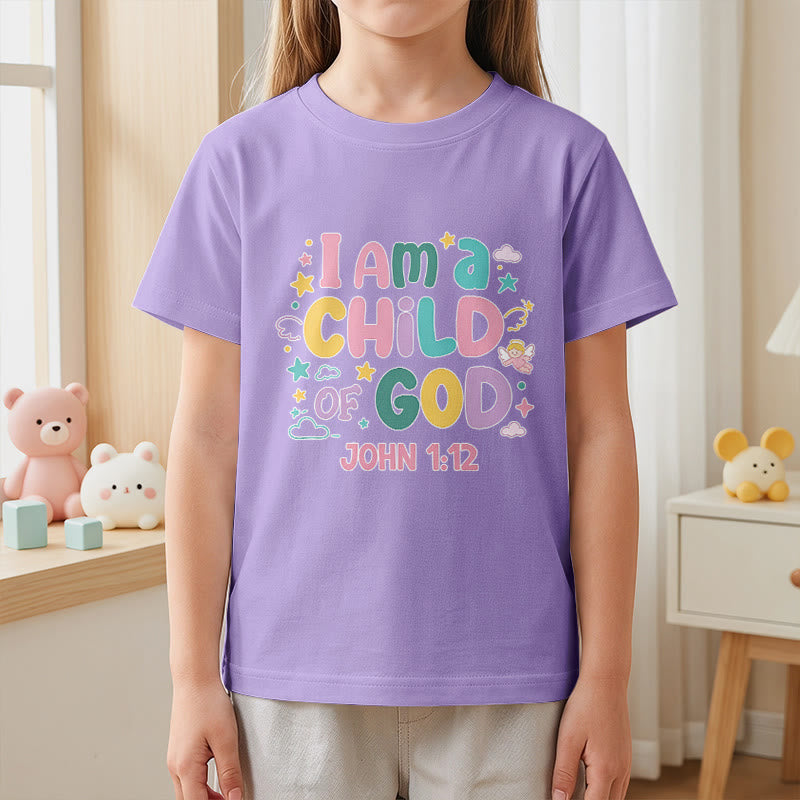 Christianartworkshop T-shirt enfant « Je suis enfant de Dieu » avec un ange et une étoile décoratifs (Jean 1:12) - image 8