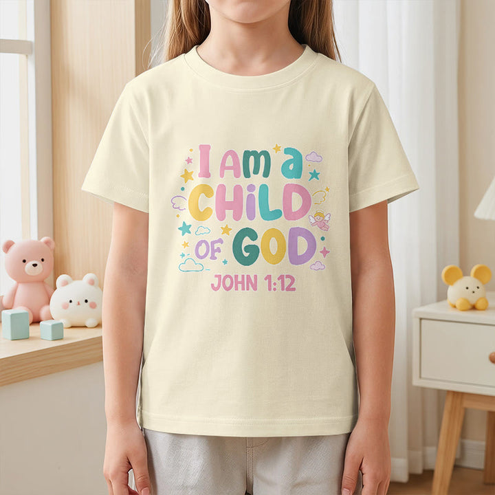 Christianartworkshop T-shirt enfant « Je suis enfant de Dieu » avec un ange et une étoile décoratifs (Jean 1:12) - image 26