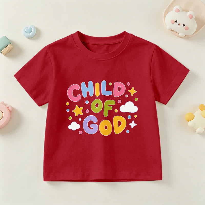 Christianartworkshop T-shirt enfant « Enfant de Dieu » en lettres capitales pastel fantaisistes - Rouge - US/UK/AU 14, EU170 - image 12
