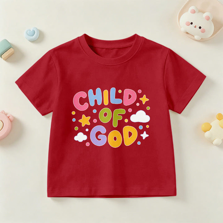 Christianartworkshop T-shirt enfant « Enfant de Dieu » en lettres capitales pastel fantaisistes - Rouge - US/UK/AU 14, EU170 - image 12