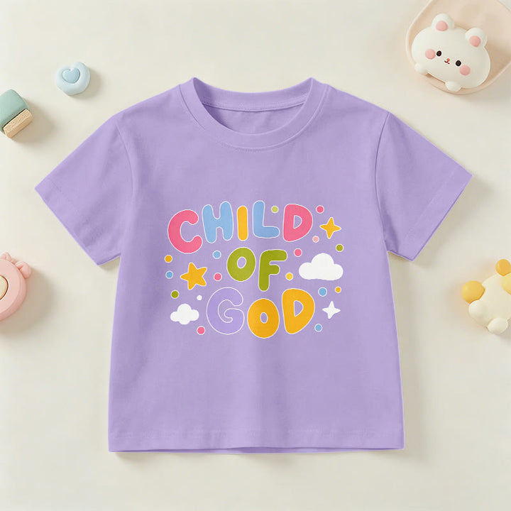 Christianartworkshop T-shirt enfant « Enfant de Dieu » en lettres capitales pastel fantaisistes - Violet - US/UK/AU 14, EU170 - image 9