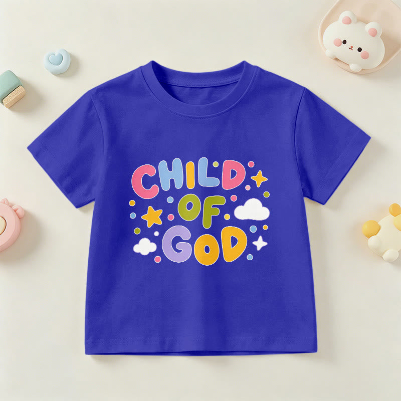 Christianartworkshop T-shirt enfant « Enfant de Dieu » en lettres capitales pastel fantaisistes - Bleu - US/UK/AU 14, EU170 - image 6