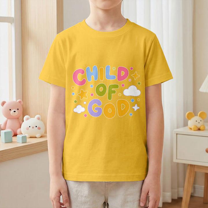 Christianartworkshop T-shirt enfant « Enfant de Dieu » en lettres capitales pastel fantaisistes - image 28