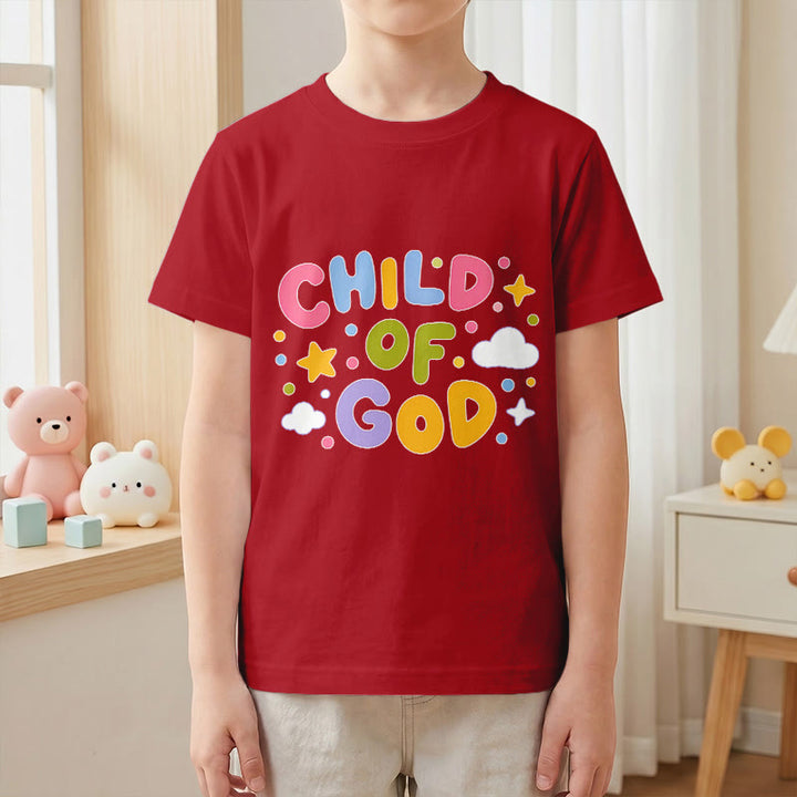 Christianartworkshop T-shirt enfant « Enfant de Dieu » en lettres capitales pastel fantaisistes - image 13
