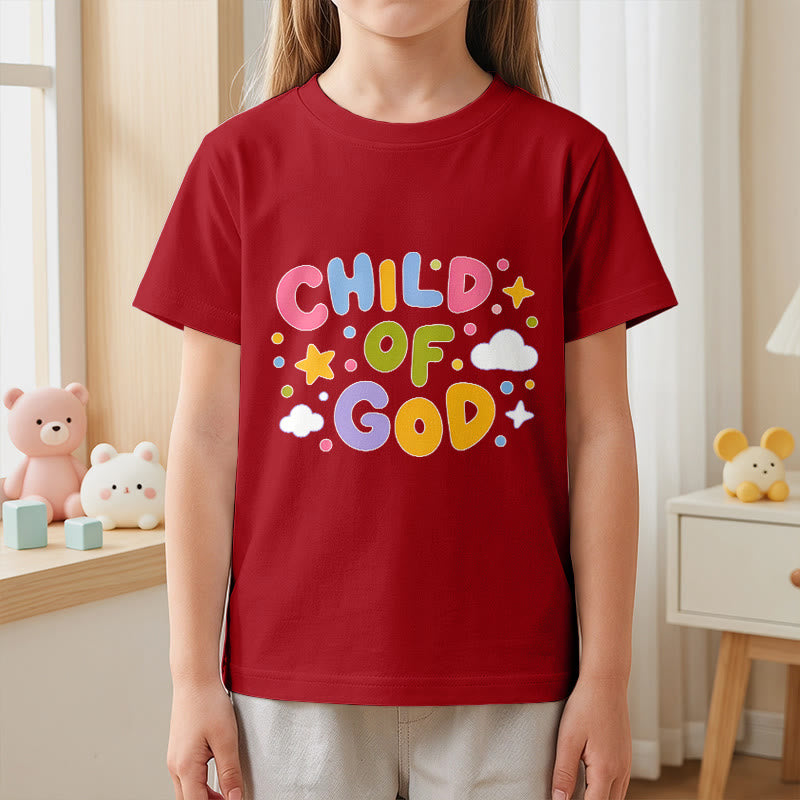 Christianartworkshop T-shirt enfant « Enfant de Dieu » en lettres capitales pastel fantaisistes - image 14