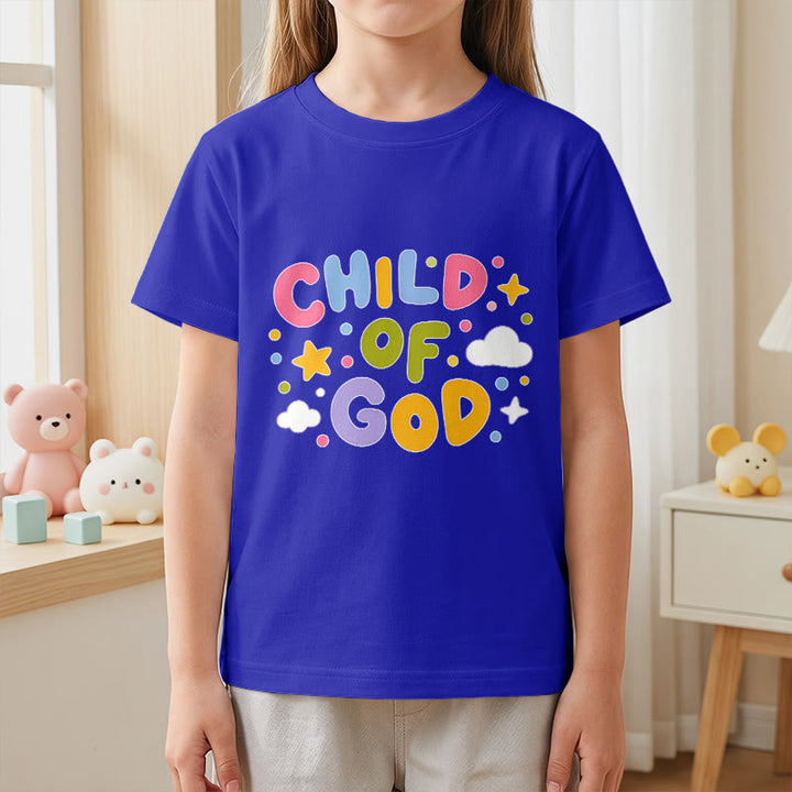 Christianartworkshop T-shirt enfant « Enfant de Dieu » en lettres capitales pastel fantaisistes - image 8
