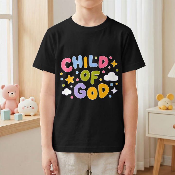 Christianartworkshop T-shirt enfant « Enfant de Dieu » en lettres capitales pastel fantaisistes - image 25