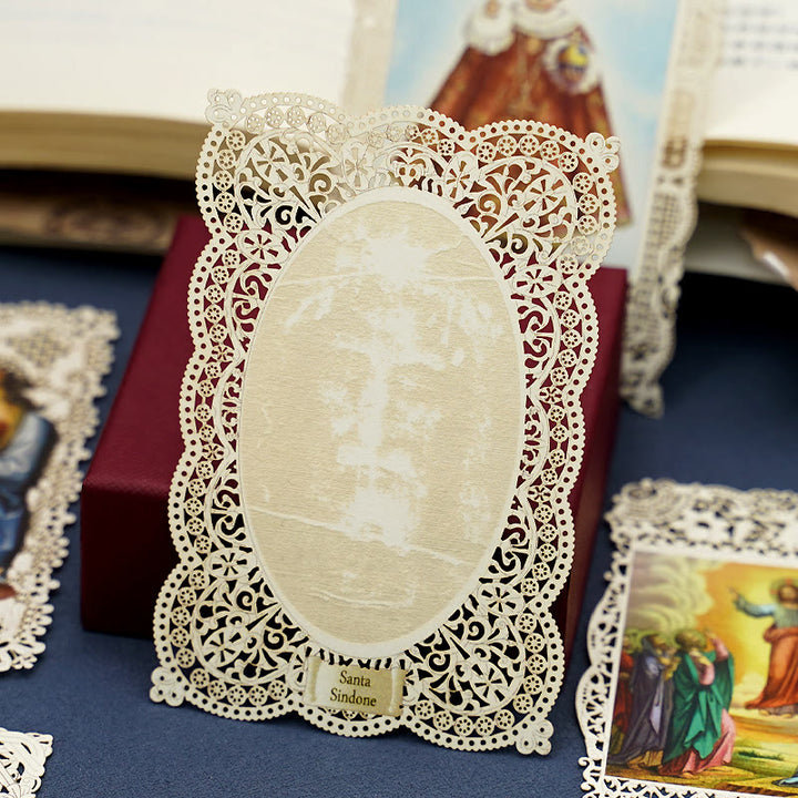 Christianartworkshop Marque-page en dentelle fine orné d'une bordure florale : un rappel de la beauté divine - L - image 15
