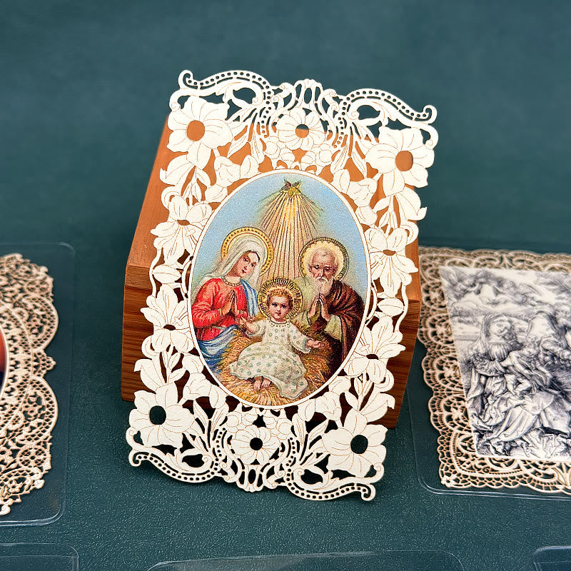 Christianartworkshop Marque-page en dentelle fine orné d'une bordure florale : un rappel de la beauté divine - P - image 20